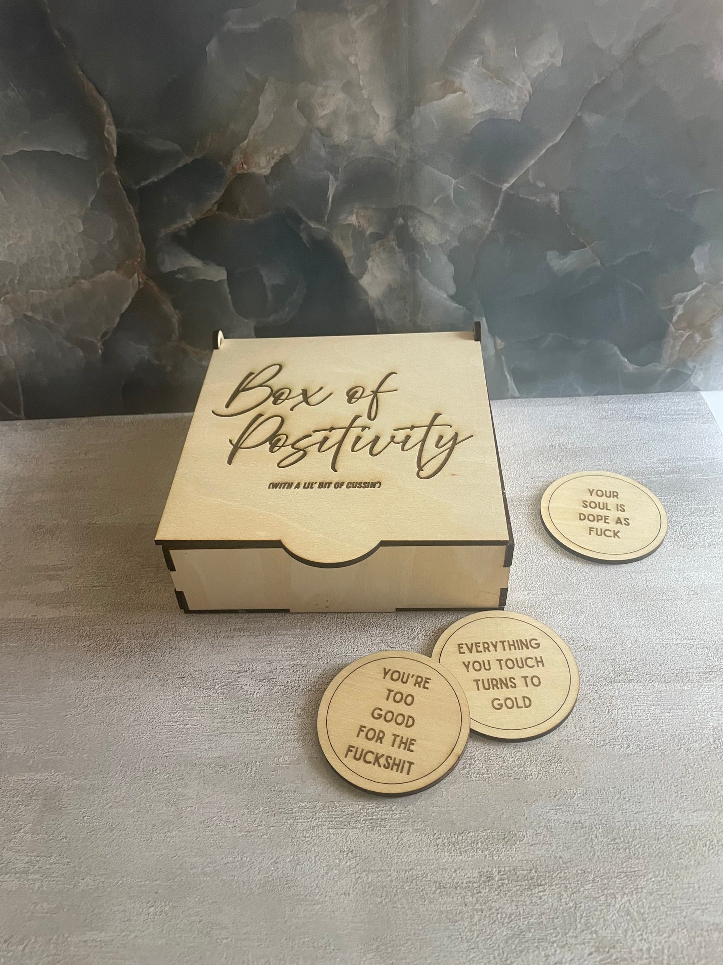 Box of Positivity, Affirmation Chips, Adult Affirmations