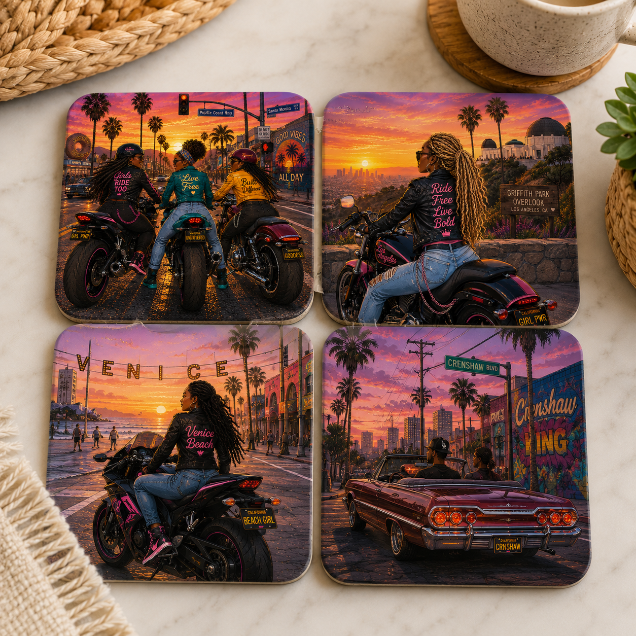 Drink Coasters | California Crusin'