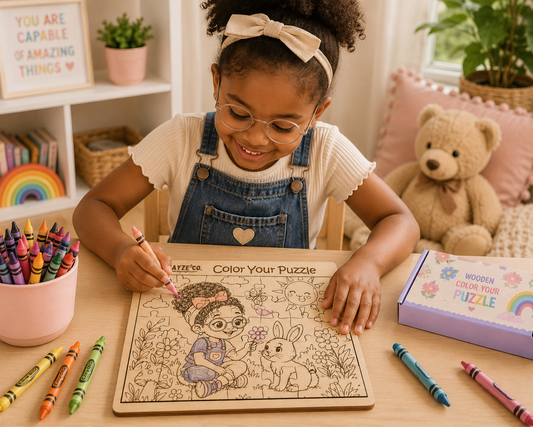 35 Piece Wooden Jigsaw Puzzle | Color Your Puzzle