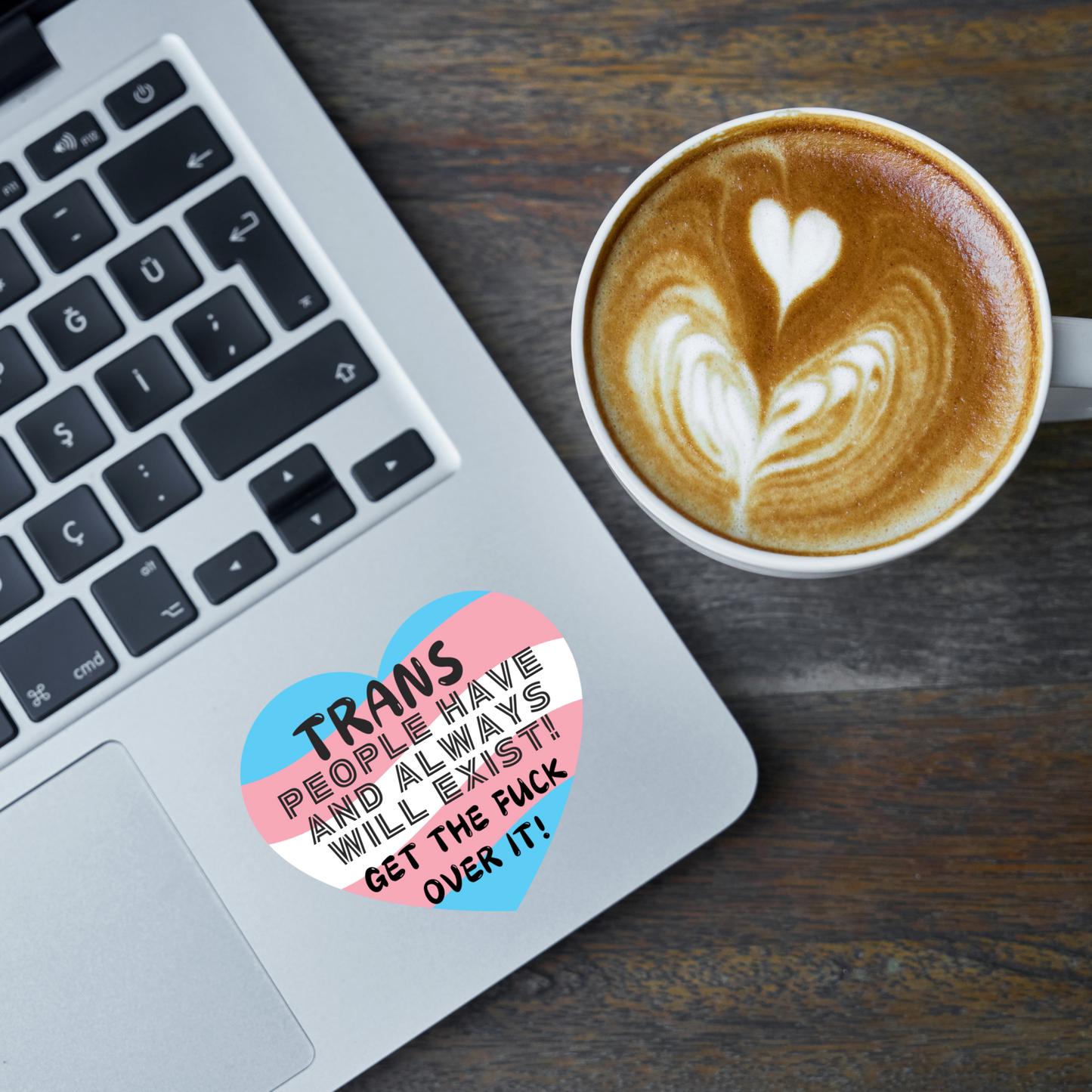 TRANS PEOPLE EXIST STICKER