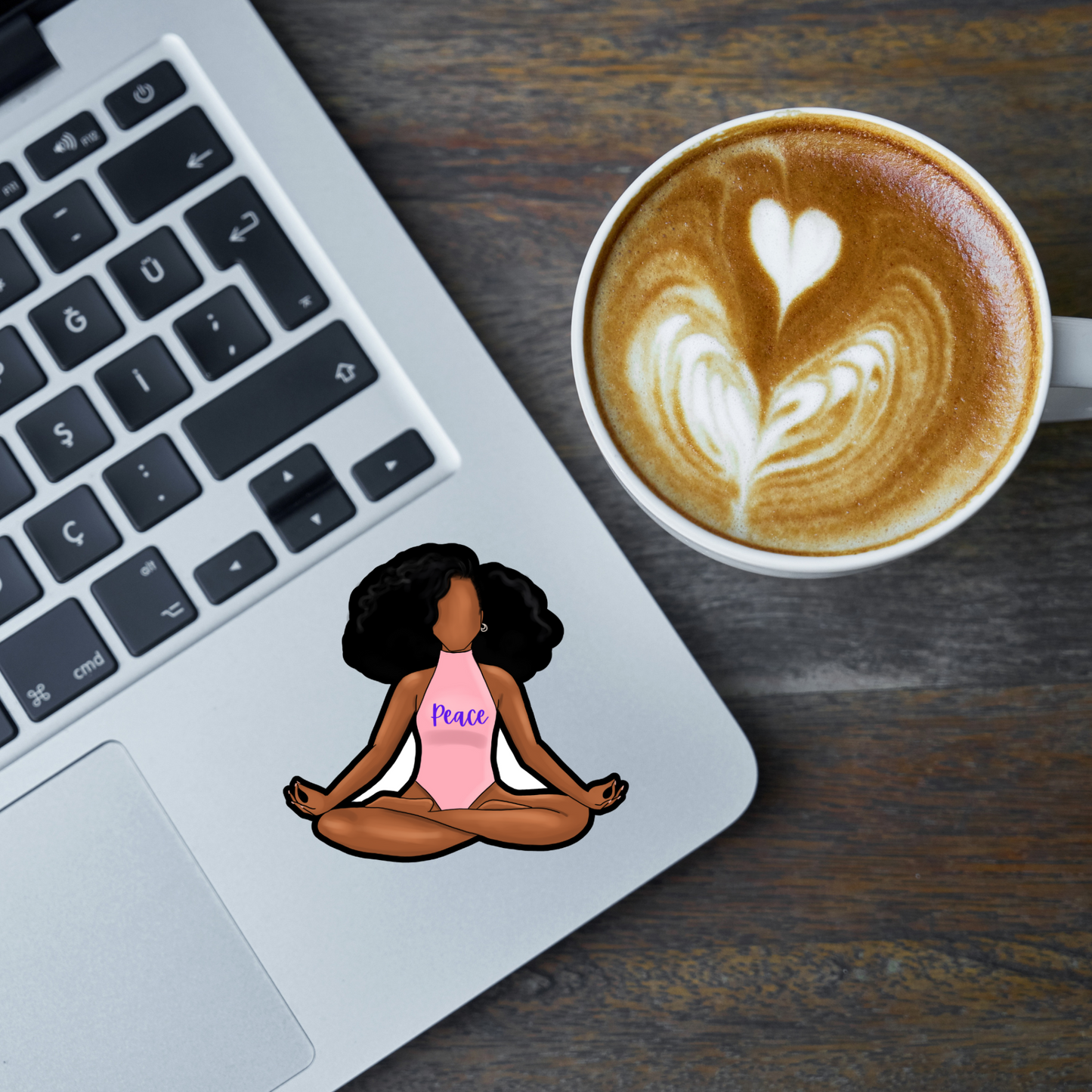 STI-0024 | STICKER - Black Woman finding Peace