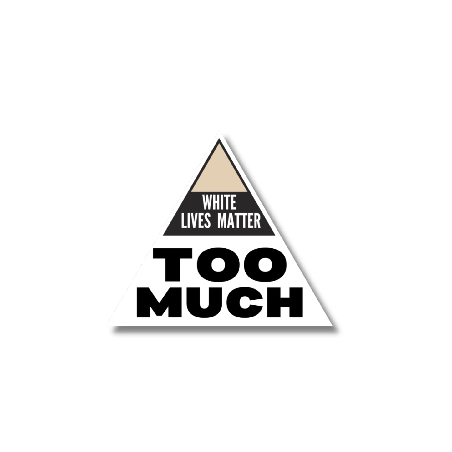 WHITE LIVES MATTER TOO MUCH STICKER