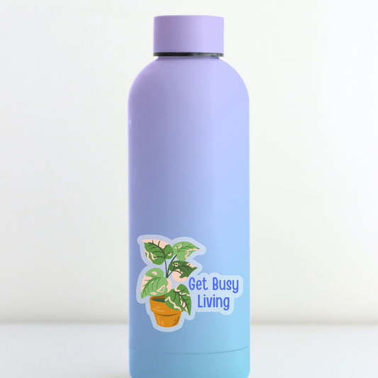 STI-0022 | STICKER - GET BUSY LIVING Flower Pot