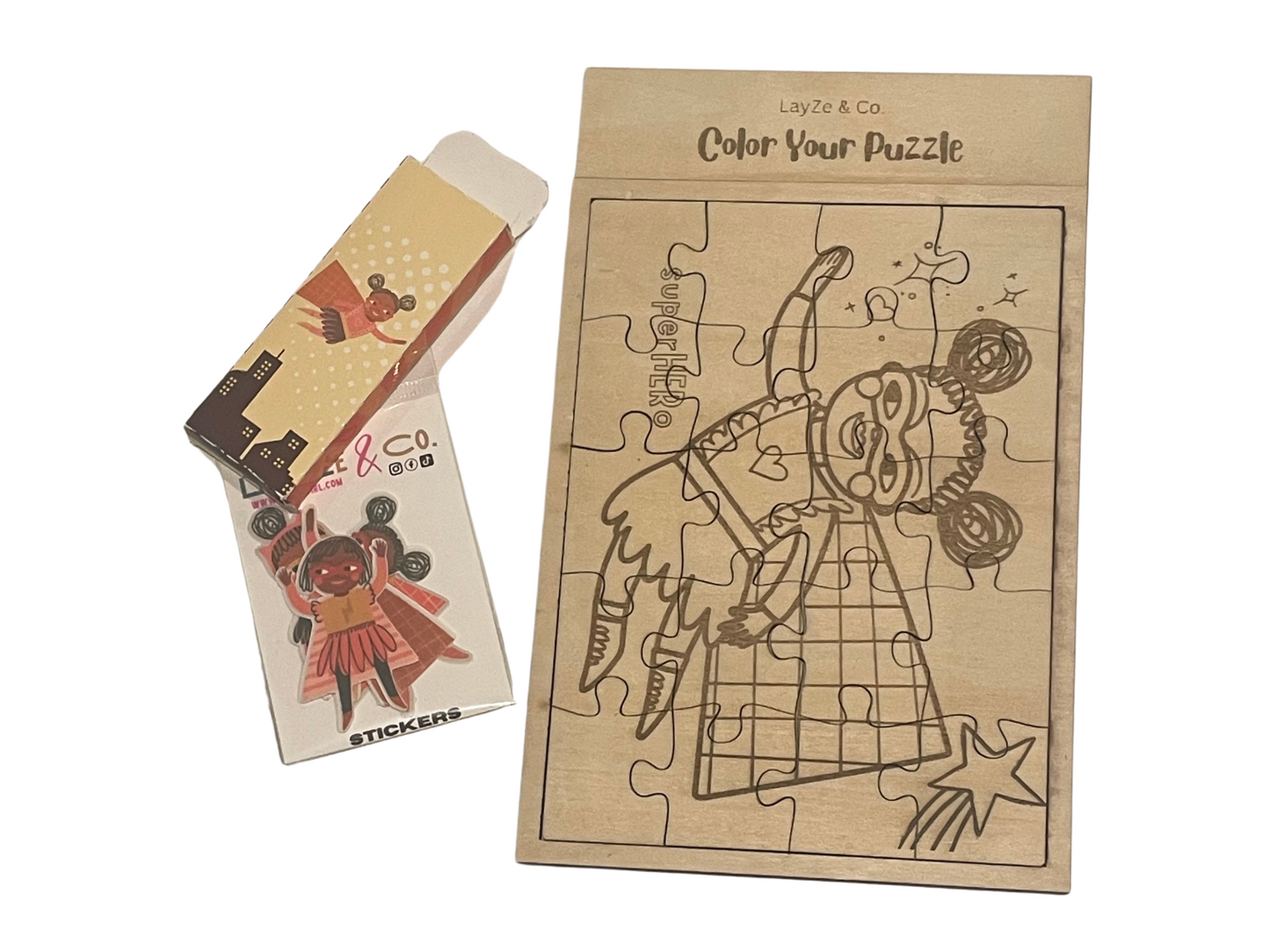Mini Wooden Jigsaw Puzzle | SuperHERo | 20 Pieces