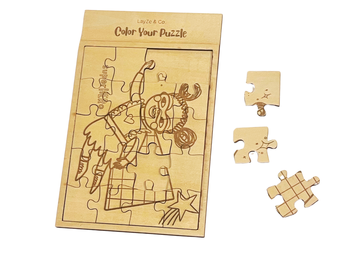 Mini Wooden Jigsaw Puzzle | SuperHERo | 20 Pieces
