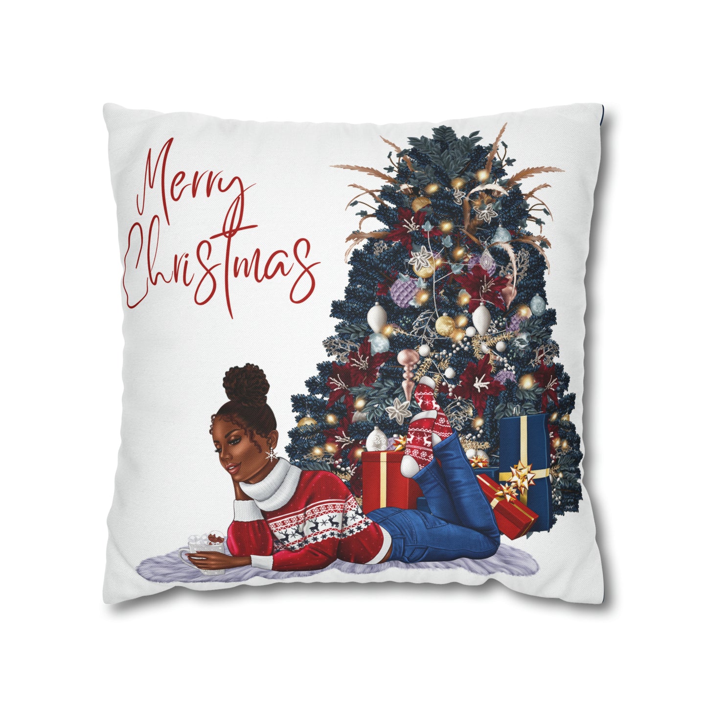 Holiday Accent Pillow - Front of the Tree