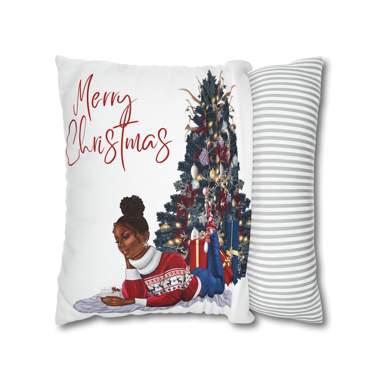 Holiday Accent Pillow - Front of the Tree