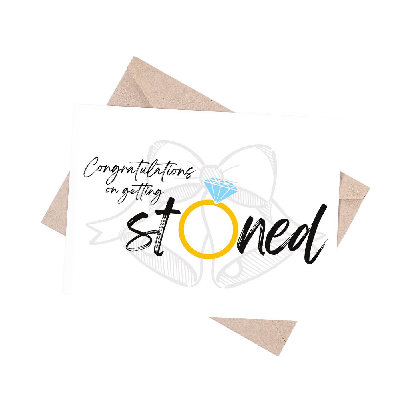 GETTING STONED ENGAGEMENT CARD