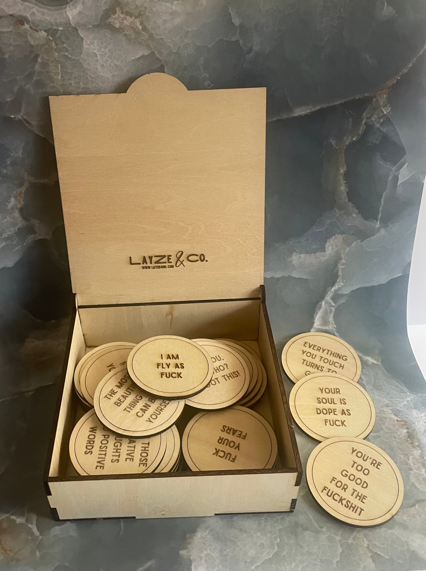 Box of Positivity, Affirmation Chips, Adult Affirmations