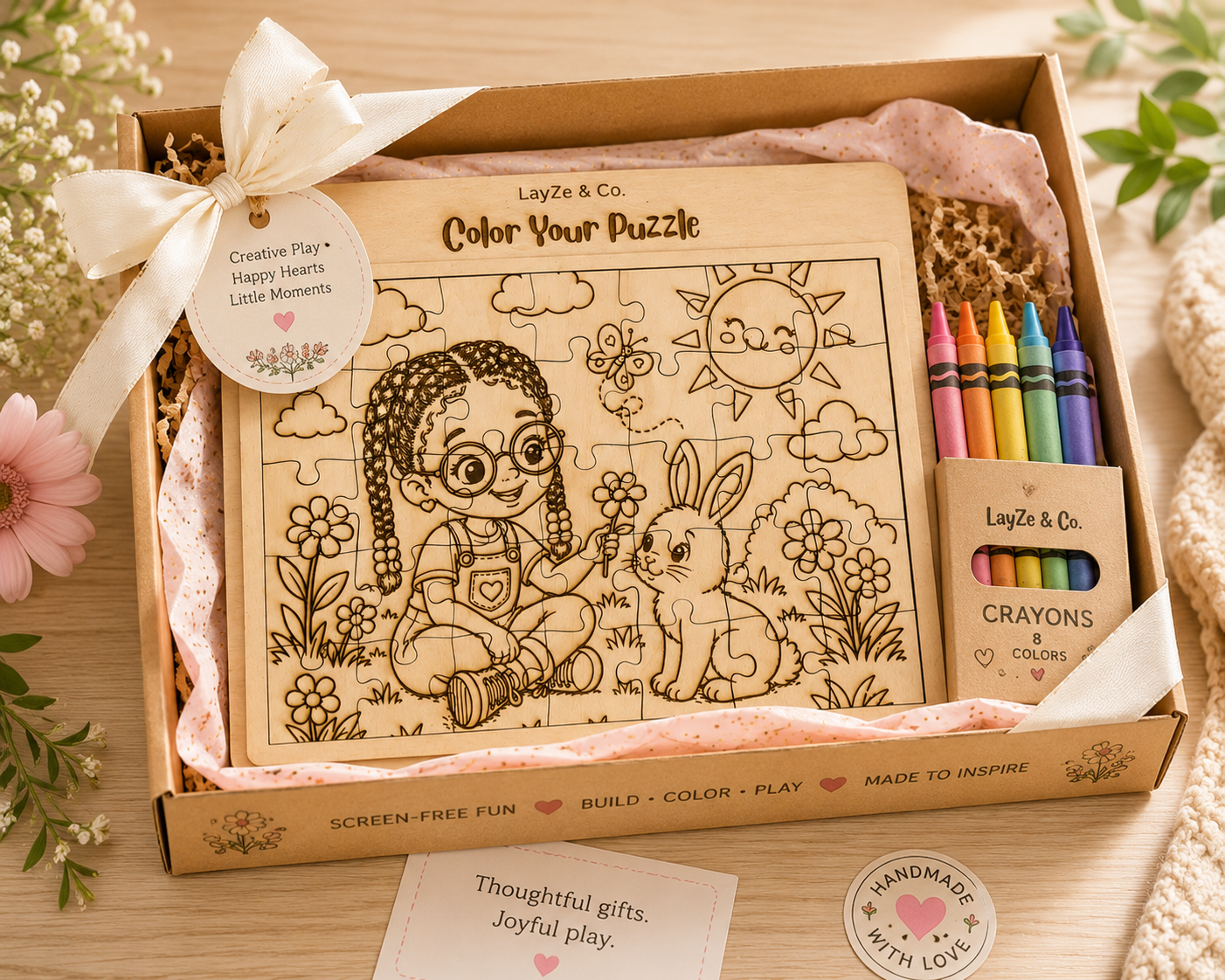 35 Piece Wooden Jigsaw Puzzle | Color Your Puzzle (Copy)
