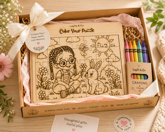35 Piece Wooden Jigsaw Puzzle | Color Your Puzzle (Copy)