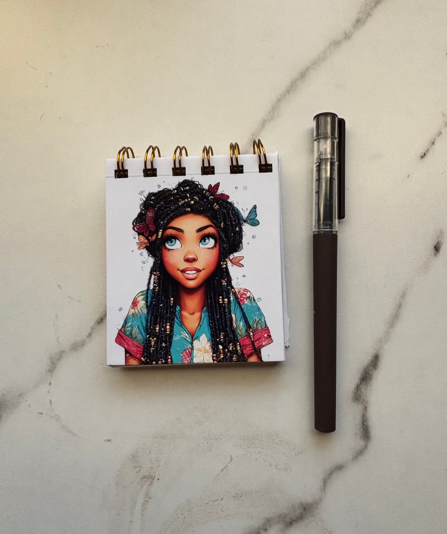 Pocket Notebook | Black Girl with Butterflies
