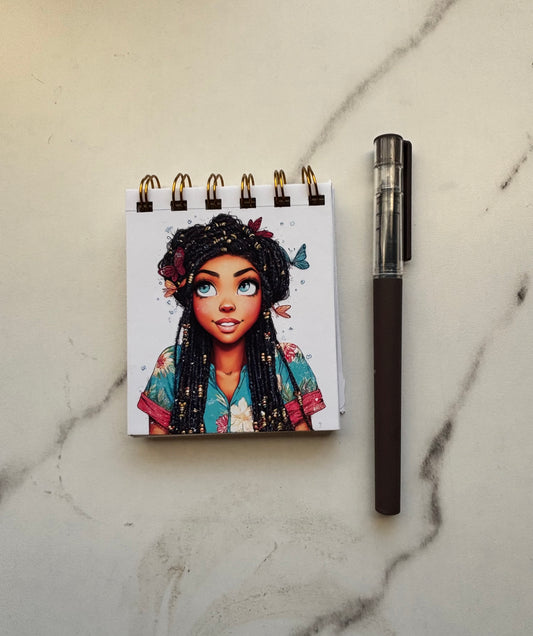 Pocket Notebook | Black Girl with Butterflies