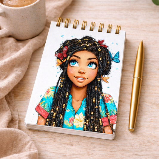 Pocket Notebook | Black Girl with Butterflies