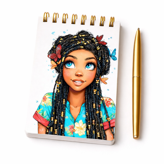 Pocket Notebook | Black Girl with Butterflies