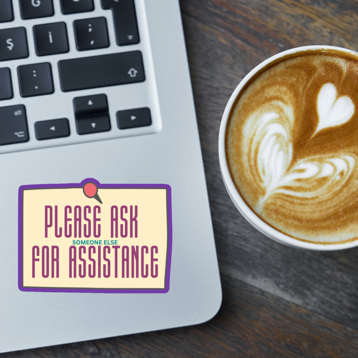 STI-0059 | STICKER - Please Ask For Assistance