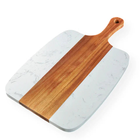 Personalized Marble & Wood Cutting Board