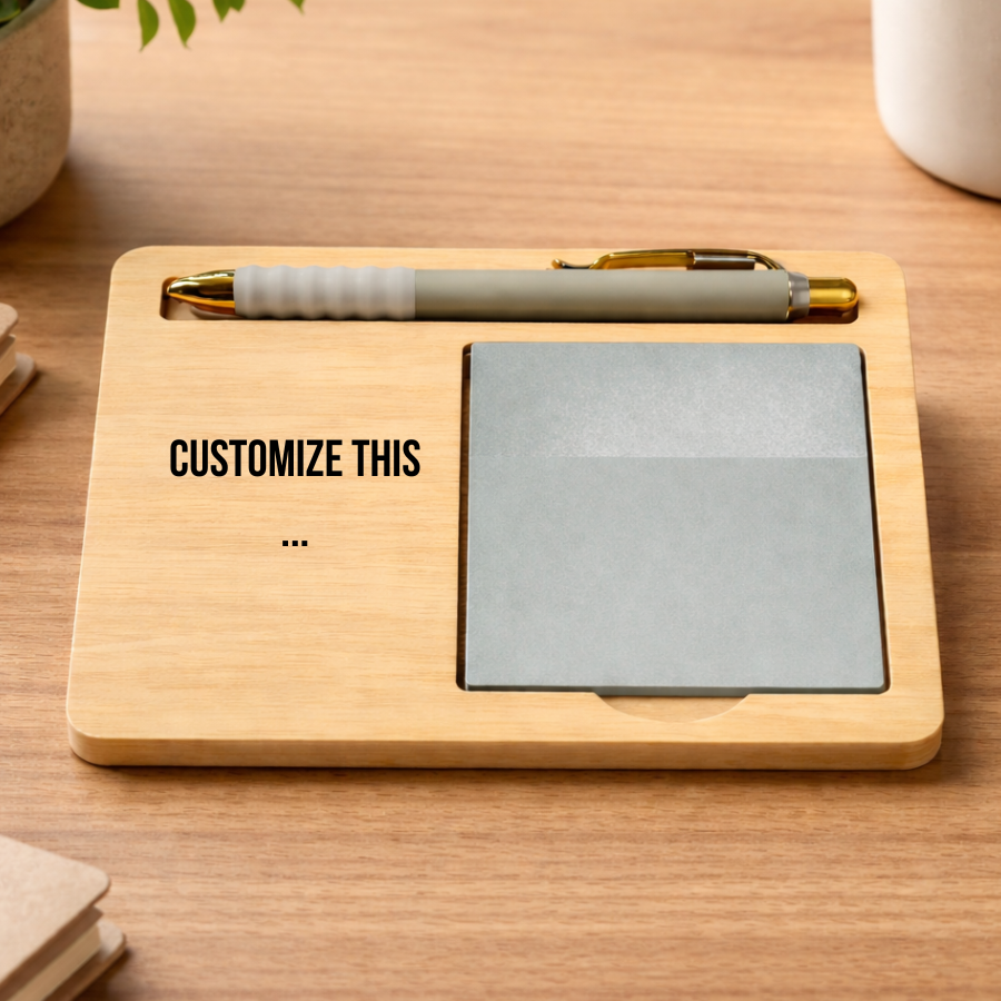 Culture Inspired Wooden Sticky Note Holders