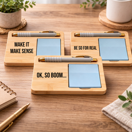 Culture Inspired Wooden Sticky Note Holders
